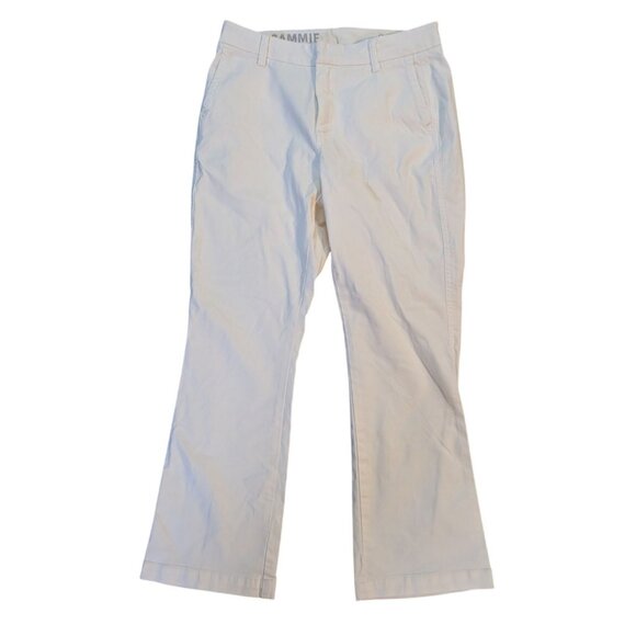 J Crew Sammie Cropped Kick Flare Jeans Chino Stretch Cream Ivory Women Sz 28 NWT - Picture 4 of 9